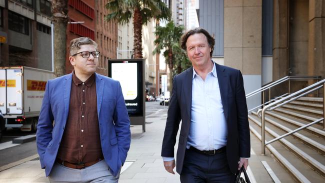 Former Fortescue (L-R) Chief Scientist Bart Kolodziejczyk and CFO Michael Masterman arriving at the Federal Court today. Picture: Jane Dempster/the Australian.