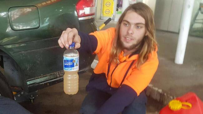 Narellan Vale resident Tyson Williams says he believes the fuel pumped into his Ford Falcon was contaminated.