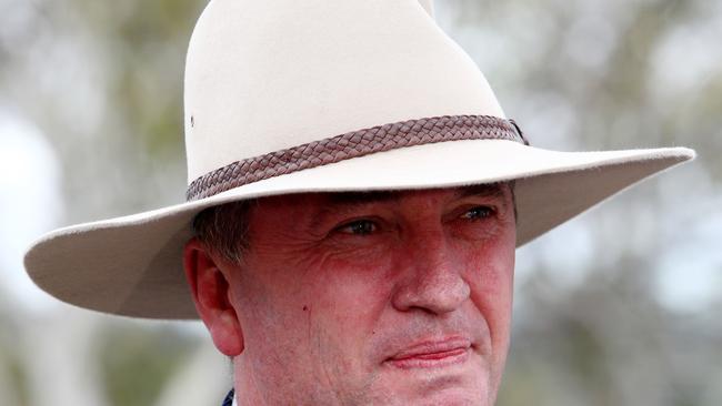 Barnaby Joyce announces that he will resign from his position as Nationals Party Leader and Deputy Prime Minster in Armidale on Friday afternoon. Picture:  Hollie Adams