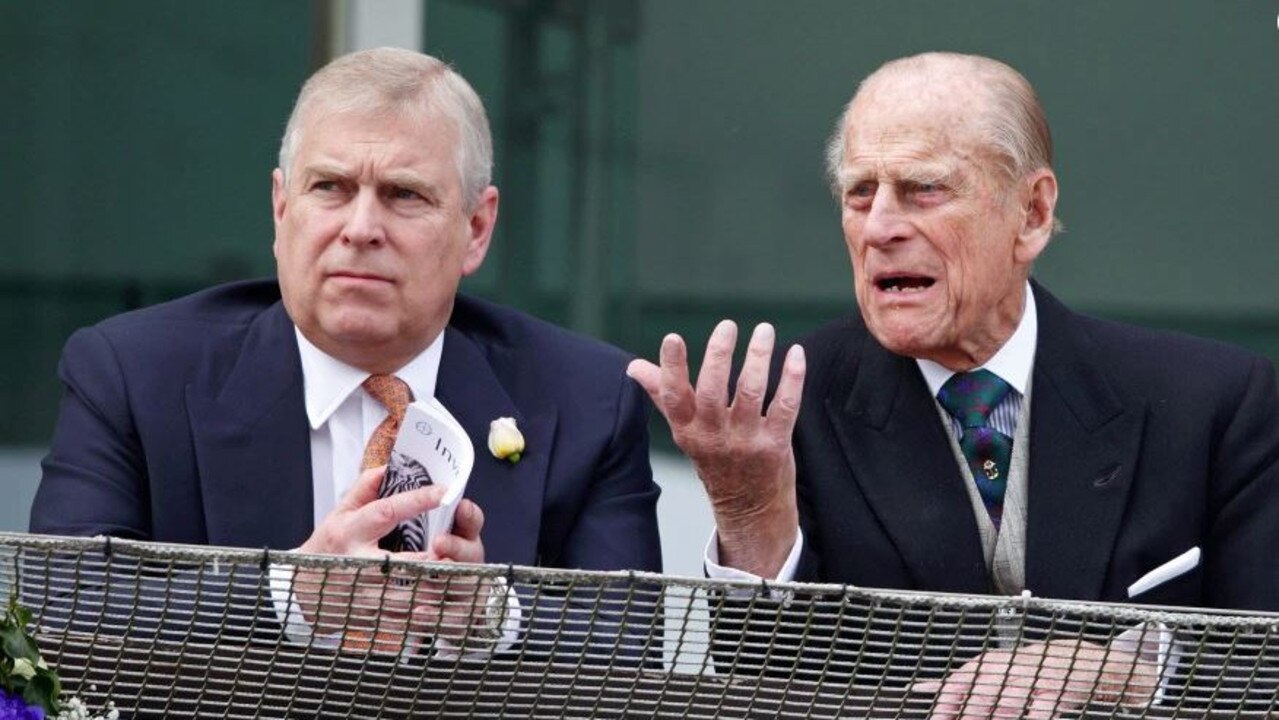 Prince Andrew (left) with Prince Philip. Picture: Max Mumby/Indigo/Getty Images