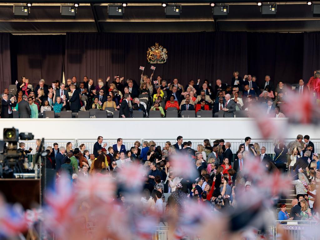 Guests are seen in the royal box at Windsor Castle. Picture: Getty Images