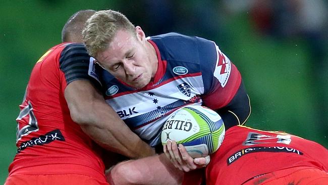 2016 Super Rugby. Melbourne Rebels V Stormers at AAMI Park, July 2nd 2016. Reece Hodge in action for Rebels. Picture: Mark Stewart