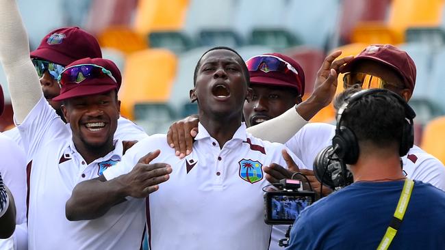 Shamar Joseph bowled the tourists to a famous victory the last time the Aussies and Windies met. Picture: Bradley Kanaris/Getty Images