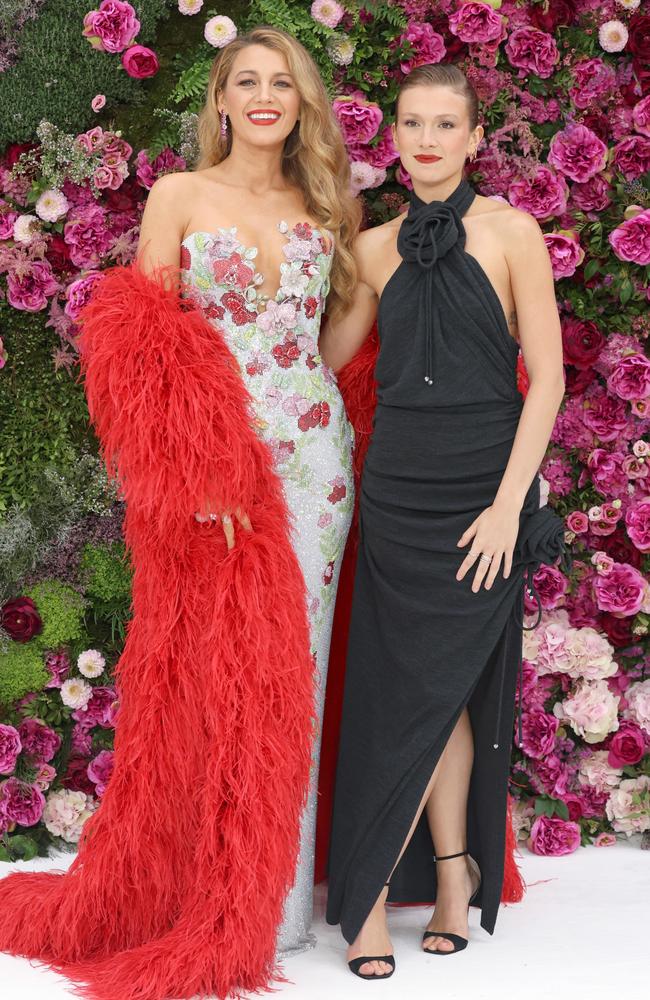 Blake Lively and Isabela Ferrer at the UK Gala Screening of It Ends With Us at the Odeon Luxe in Leicester Square, in London, last year. Picture: Lia Toby / Getty