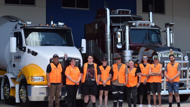 QTA's Driving Townsville's Future program participants with trainer John Cooper at Brown and Hurley in Bohle.