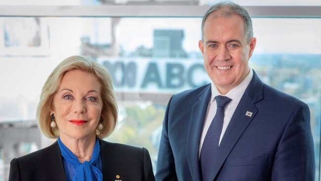 ABC chair Ita Buttrose and managing director David Anderson. Picture: ABC