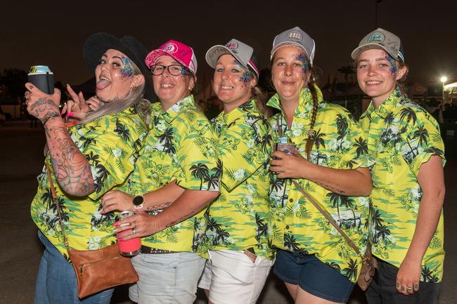 Laura Parrett, Anna Schloss from Capella, Casey Whiteley from Clermont, Sarah Whiteley from Miles, Shannan Young from Miles at the NQ's Rock'N Country 2022.Picture: Michaela Harlow