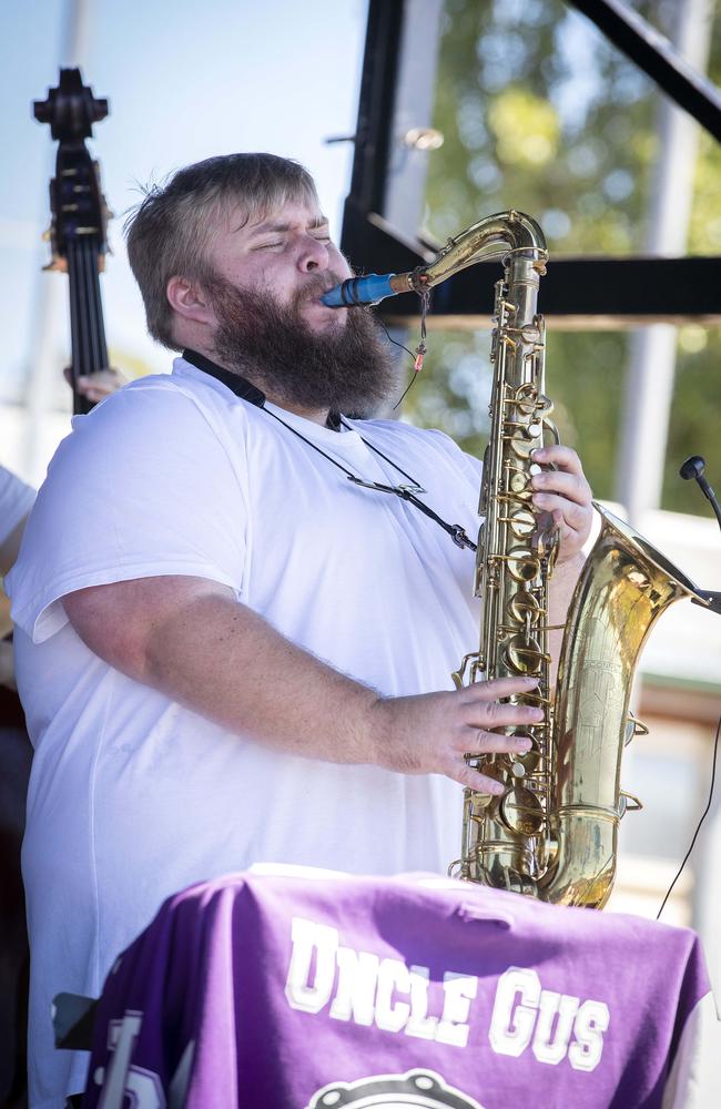 Uncle Gus and the band perform at A Taste of the Huon. Picture: Chris Kidd