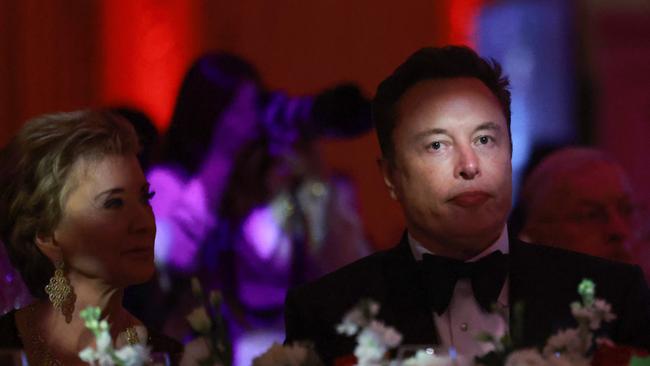 Elon Musk, pictured at the America First Policy Institute gala at Mar-a-Lago on November 14, has rarely left Donald Trump’s side since the election. Picture: AFP