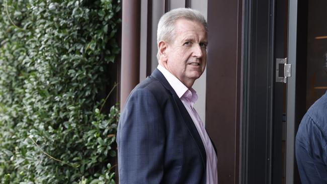 former NSW Premier Barry O’Farrell arrives at Olea Bistro in Lindfield. Picture: Richard Dobson