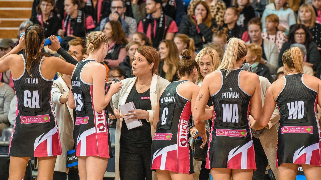 Thunderbirds coach Tania Obst will be working on contingency plans for when the Super Netball season is cleared to start. Picture: Roy VanDerVegt/AAP