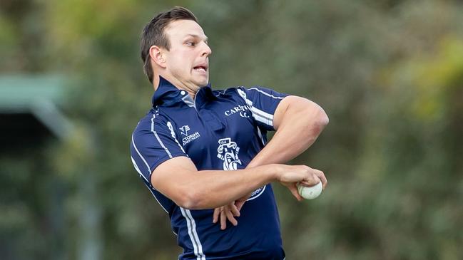 Evan Gulbis in full flight for the Blues. Picture: Arj Giese.