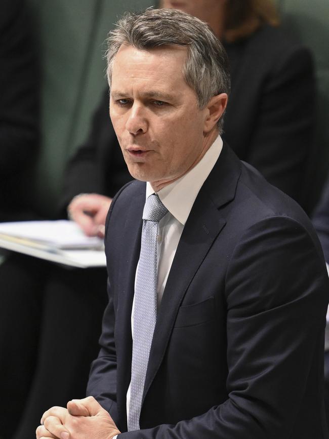 Minister for Education, Jason Clare announced the changes on Tuesday morning. Picture: NewsWire / Martin Ollman