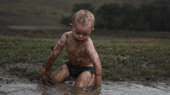 Mr Saunders and his family live on the cattle and sheep farm where he works. Picture: Supplied