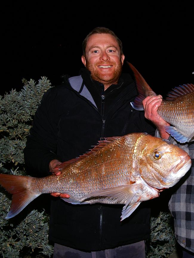 Kirt Behan, pictured holding a snapper.