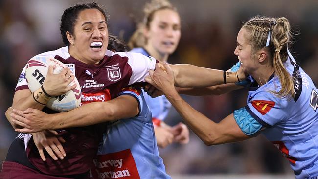 Tazmin Gray tried hard to crack the Sky Blues. Picture: Cameron Spencer/Getty Images