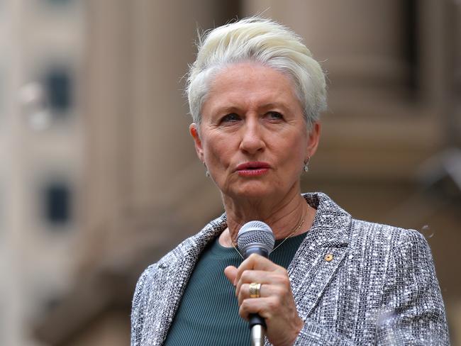 Independent Member for Wentworth Kerryn Phelps speaks during the Reclaim The Streets Rally in central Sydney, Saturday, January 19, 2019. Supporters of pill testing have gathered at a Sydney rally in a bid to pressure the NSW government to allow it at raves and music festivals. (AAP Image/Steven Saphore) NO ARCHIVING