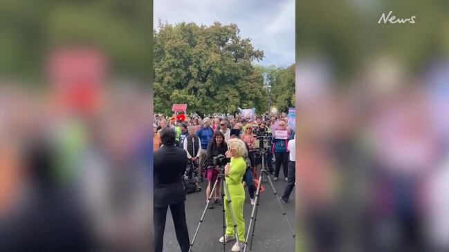 Anti-trans rally in Hobart