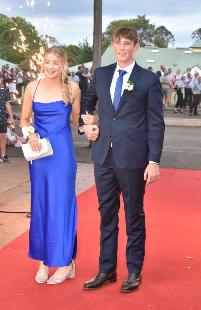 Emily Bidgood and TAS student Harry Packer at the Toowoomba Anglican School formal on November 17, 2023. Photo: Jarrard Potter.