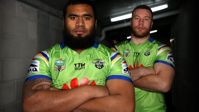 Raiders Junior Paulo and Shannon Boyd: The city slicker and the bush boy. Picture Kym Smith