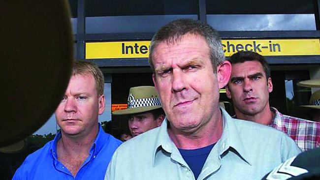 Bradley John Murdoch arrives at Darwin Airport in 2003. AFP PHOTO/David HANCOCK