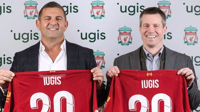 Forum Finance director Bill Papas with Liverpool FC managing director and chief commercial officer Billy Hogan.