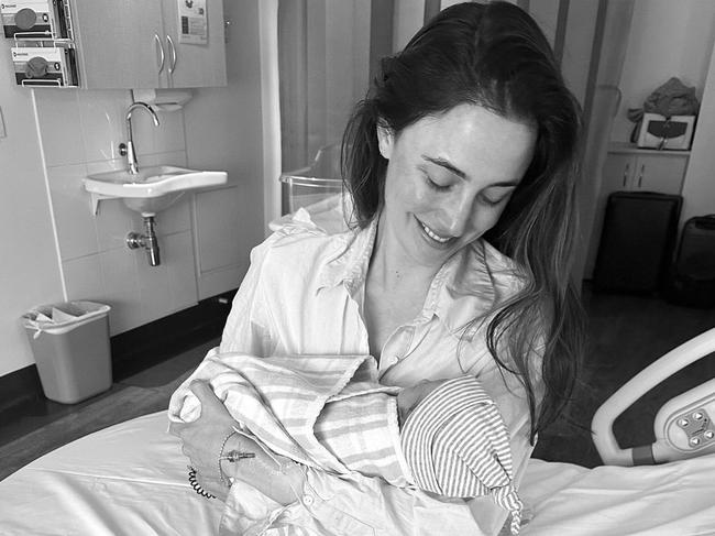 Abbey Gelmi welcome second son Oliver with partner Kane Lambert last November. Picture: Instagram