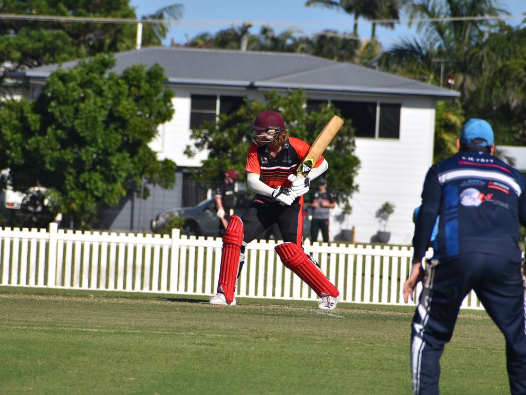 Lane Kohler batting for the Norths Cricket Club against Brothers Cricket Club in the Mackay Cricket Association, January 15, 2022