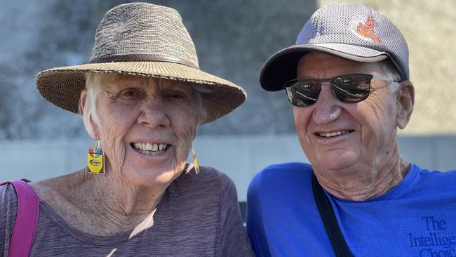 Ros and Pete Raynes celebrate the impending opening of the Gympie Bypass at a community event on Saturday August 17, 2024.