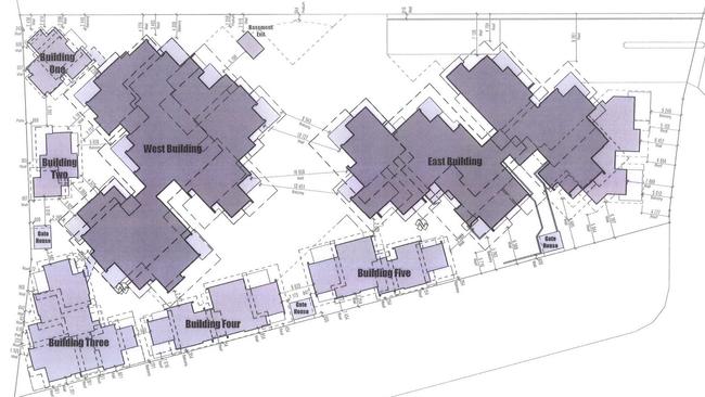 Site plan of the proposed development on corner of Lindfield Rd and Discovery Dr in Helensvale.