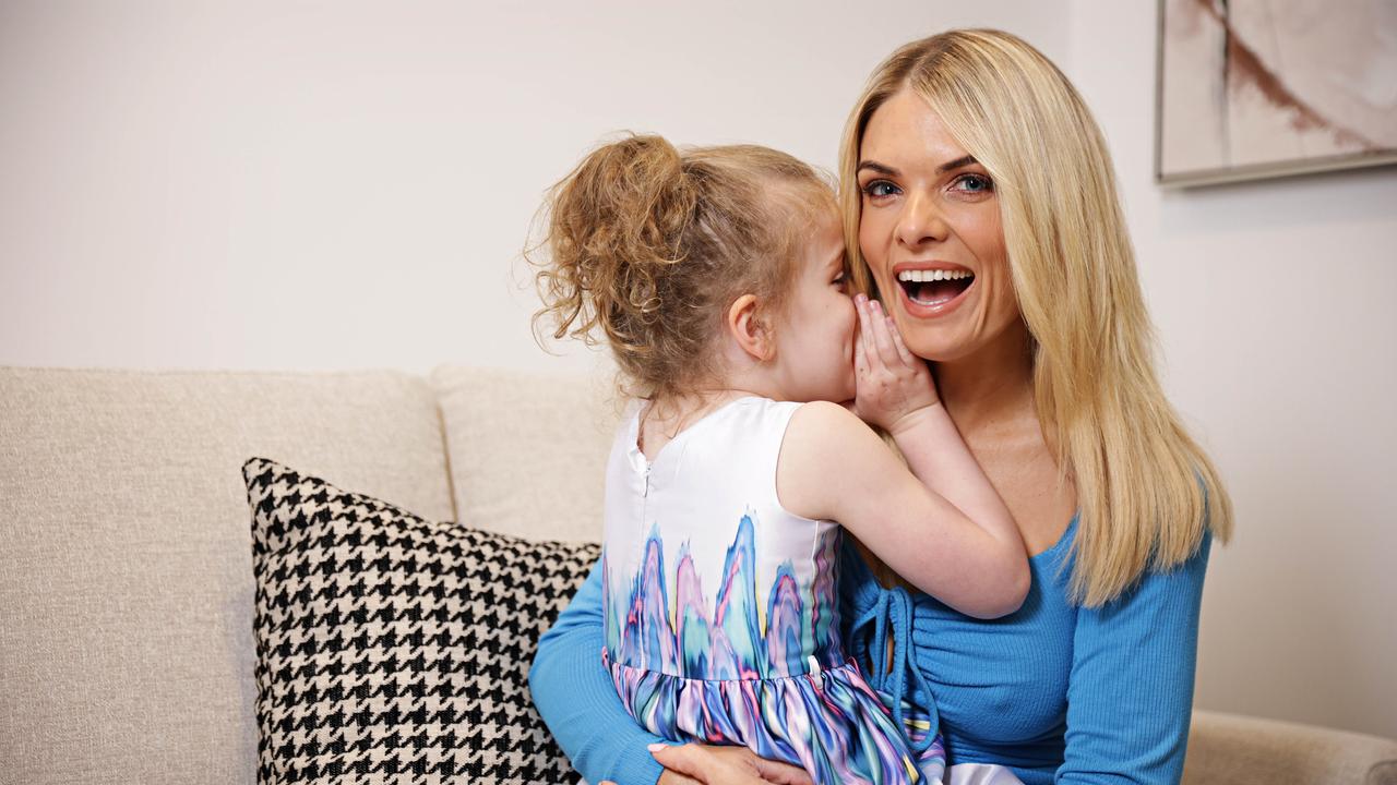 Erin Molan and her daughter Eliza got to meet the Royals. Picture: Adam Yip