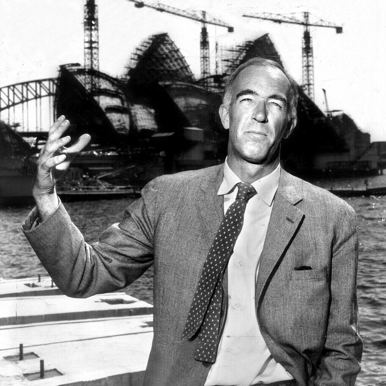 Sydney Opera House architect Jorn Utzon during its construction in 1965.