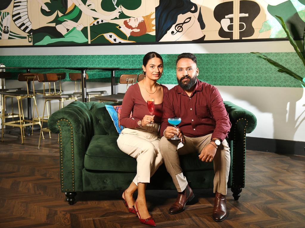 Amandeep Singh and Karmjeet Kaur, owners of the newly opened, ARY'S Bar. Picture: Shae Beplate.