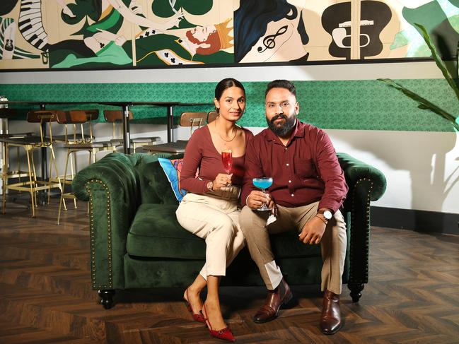 Amandeep Singh and Karmjeet Kaur, owners of the newly opened, ARY'S Bar. Picture: Shae Beplate.