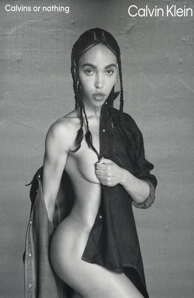 FKA Twigs in banned Calvin Klein ad. Picture: Calvin Klein