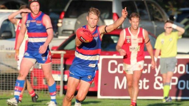 Shaun Comerford made his 200th appearance for Gisborne in the Bendigo Football League on Saturday. Picture: Brett Fraser.