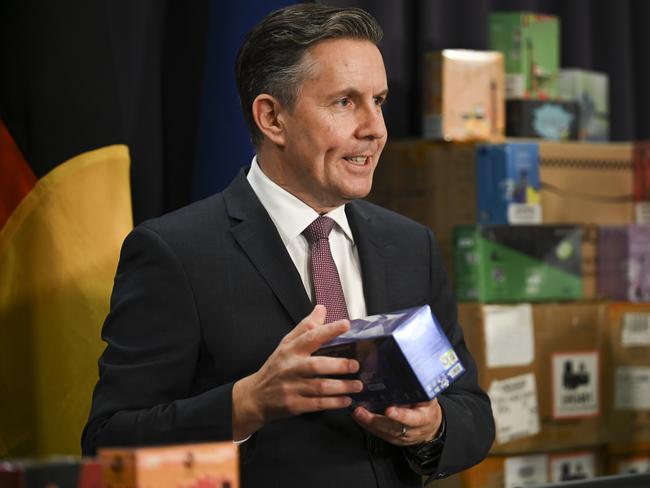 Health Minister Mark Butler last month announced the government had recruited a number of influencers to create content about the dangers of vaping. Picture: NCA NewsWire