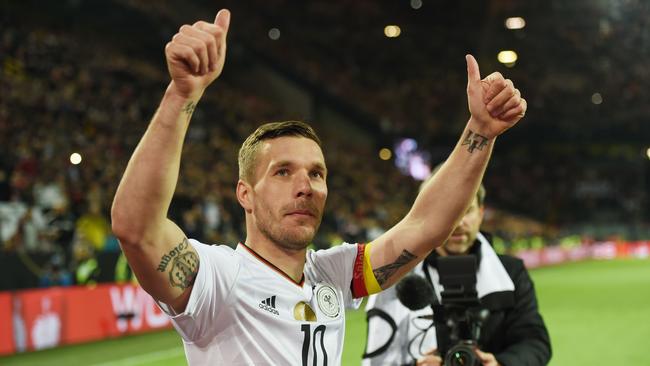 Western United are interested in Germany great Lukas Podolski. Picture: AFP