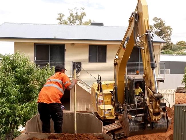 SES helped construct the barriers. Picture: State Government