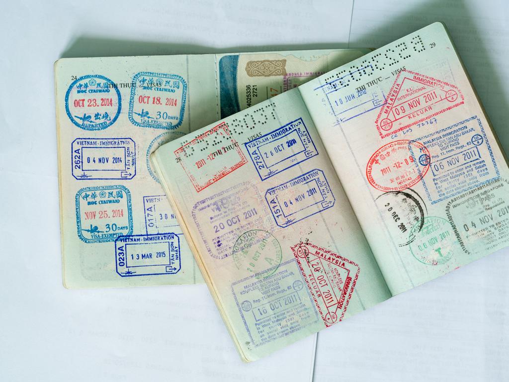 The document is then given official stamps to make it seem more legitimate. Picture: Getty Images