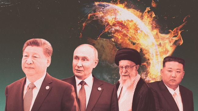 Chinese President Xi Jinping, Russian President Vladimir Putin, Iran’s Supreme Leader Ali Khamenei and North Korea’s leader Kim Jong-un: the geopolitical scene is bewildering. Artwork: Frank Ling