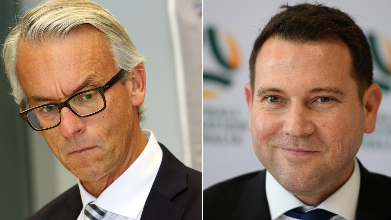Incoming! New FFA CEO James Johnson (R) is ready to make an impact, after David Gallop's (L) time in charge.