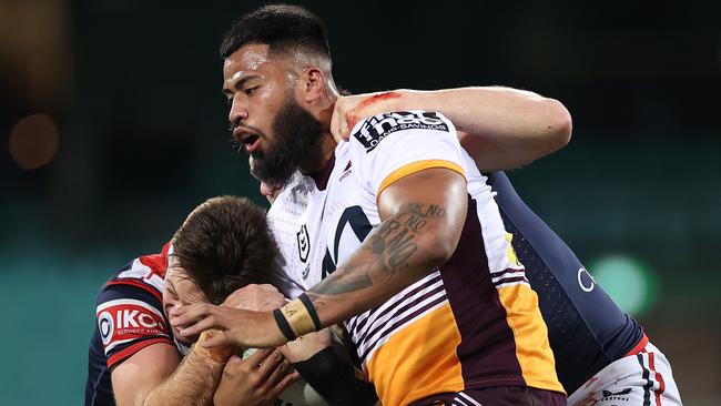 Payne Haas ran for 121 metres against the Roosters. Picture: Cameron Spencer/Getty Images