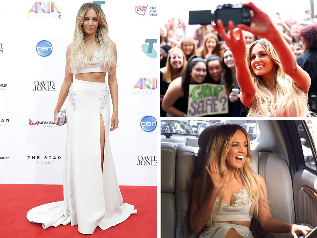 Samantha Jade arrives at the ARIA Awards 2014 in Sydney, Australia. Pictures: Getty/Instagram