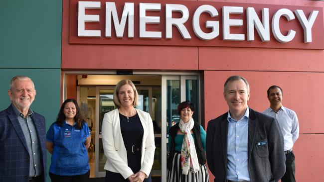 CQHHS board members and hospital staff at the opening of the new Gladstone Hospital emergency department on August 5, 2020.