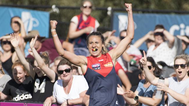 Melbourne’s Aliesha Newman produced a goal of the year contender against Adelaide.