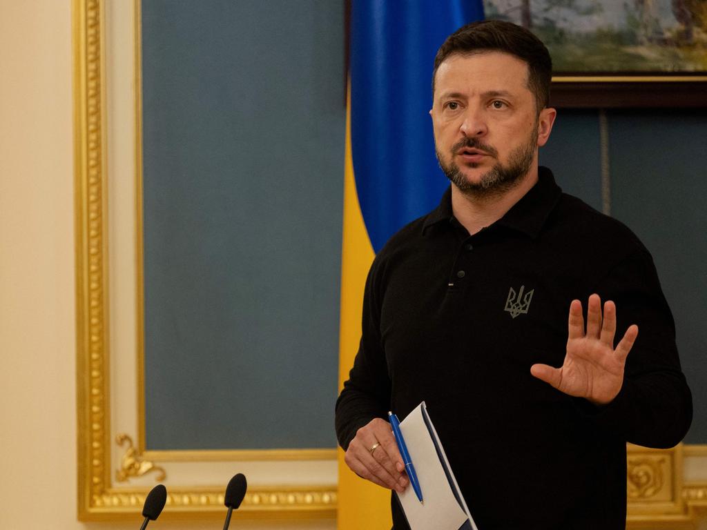 Ukraine's President Volodymyr Zelensky slammed Putin’s suggestion for a ceasefire while Russia commemorates World War II. Picture: AFP