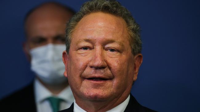 Andrew Forrest will say anything when there’s a fortune to be made. Picture: Gaye Gerard