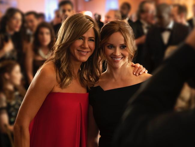 Jennifer Aniston and Reese Witherspoon star in new Apple TV+ drama series, Morning Wars. Picture: Supplied/Apple