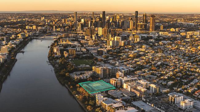 The 1.25ha riverfront site at 117 Victoria St, West End bought by Traders in Purple.